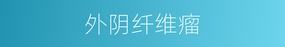 外阴纤维瘤的同义词