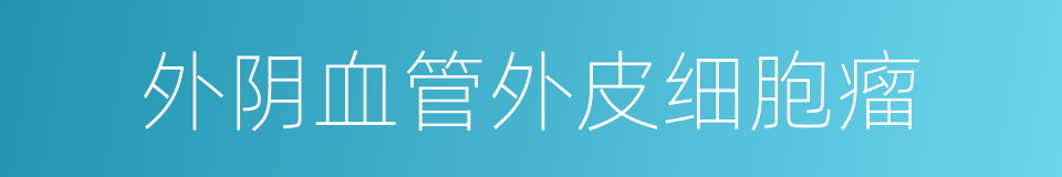 外阴血管外皮细胞瘤的同义词