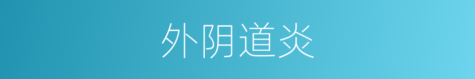 外阴道炎的同义词