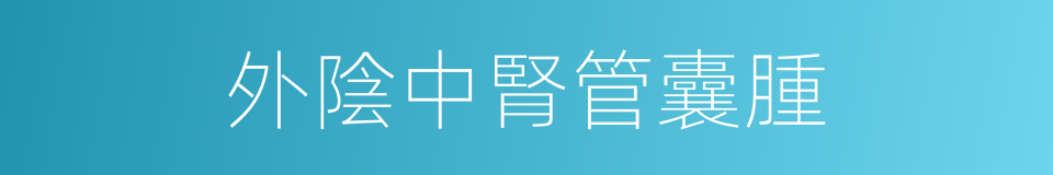 外陰中腎管囊腫的同義詞