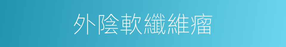 外陰軟纖維瘤的同義詞