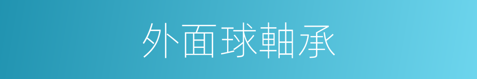 外面球軸承的同義詞