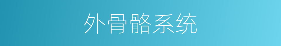 外骨骼系统的同义词