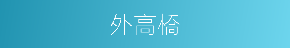 外高橋的同義詞