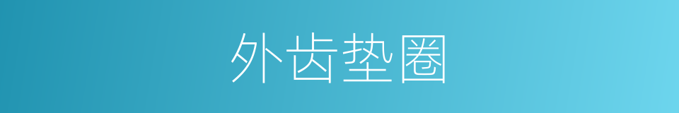 外齿垫圈的同义词