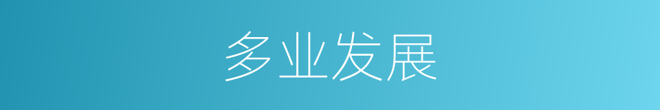 多业发展的同义词