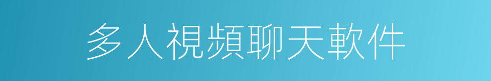 多人視頻聊天軟件的同義詞