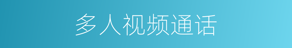 多人视频通话的同义词
