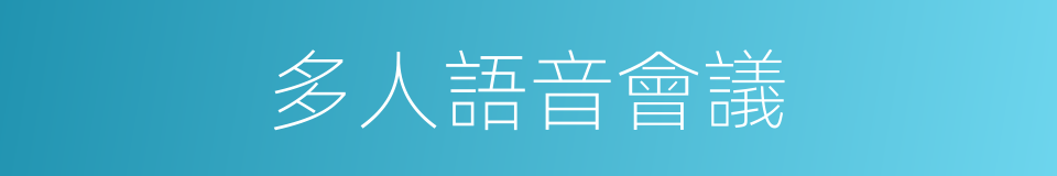 多人語音會議的同義詞