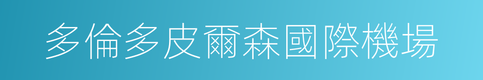 多倫多皮爾森國際機場的同義詞