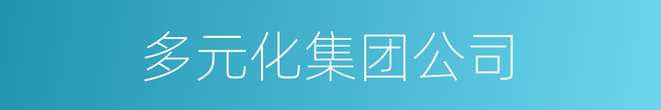 多元化集团公司的同义词