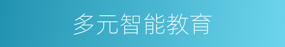 多元智能教育的同义词
