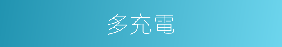 多充電的同義詞