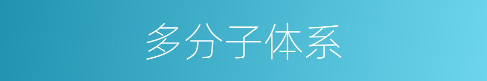 多分子体系的同义词