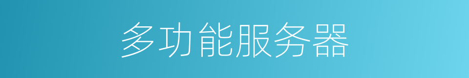 多功能服务器的同义词