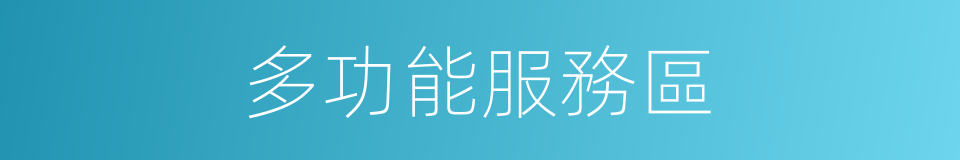 多功能服務區的同義詞