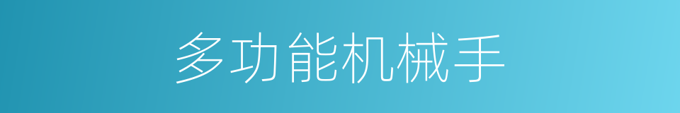 多功能机械手的同义词