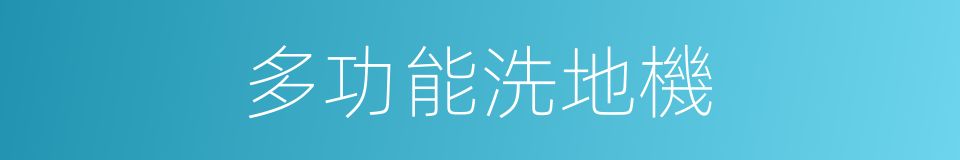 多功能洗地機的同義詞