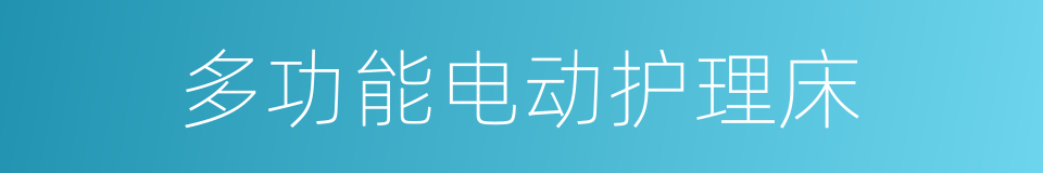 多功能电动护理床的同义词