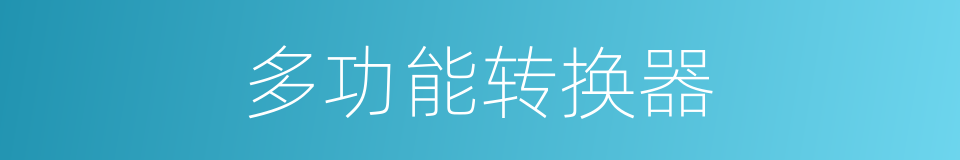 多功能转换器的同义词