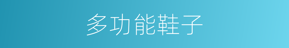 多功能鞋子的同义词