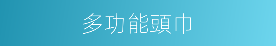 多功能頭巾的同義詞
