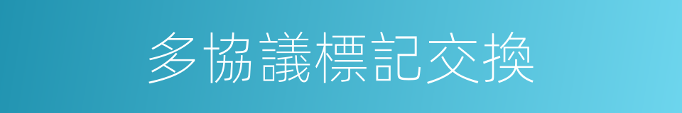 多協議標記交換的同義詞