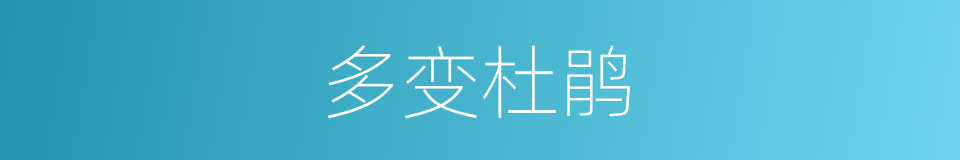 多变杜鹃的同义词
