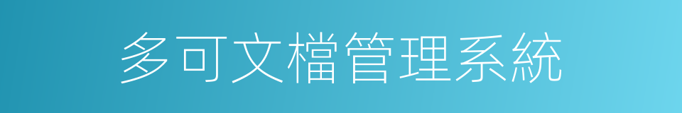 多可文檔管理系統的同義詞