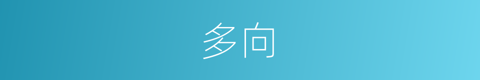 多向的同义词