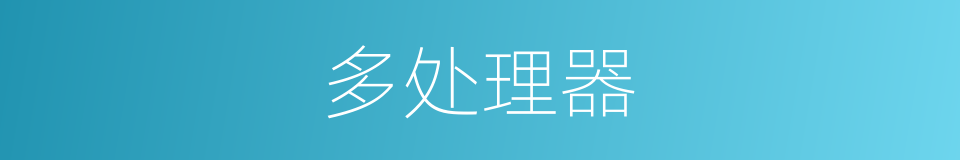 多处理器的同义词