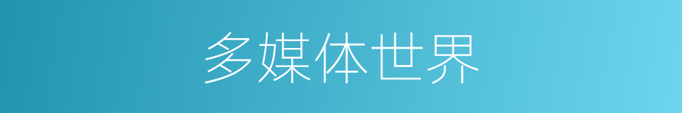 多媒体世界的同义词