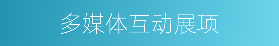 多媒体互动展项的同义词