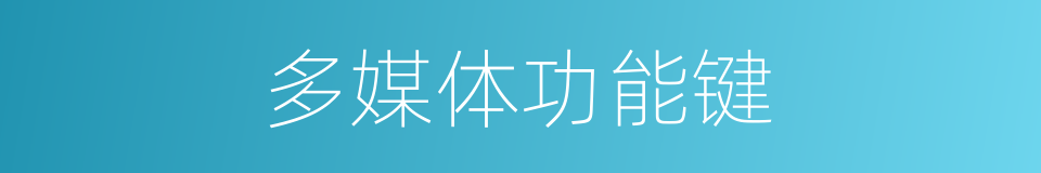 多媒体功能键的同义词