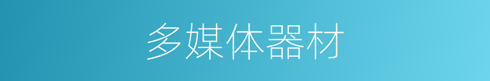 多媒体器材的同义词