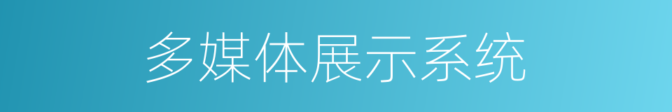 多媒体展示系统的同义词