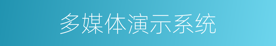 多媒体演示系统的同义词