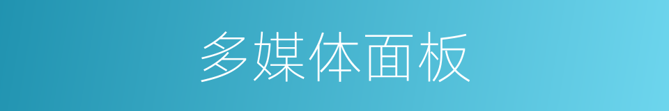 多媒体面板的同义词