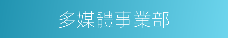多媒體事業部的同義詞