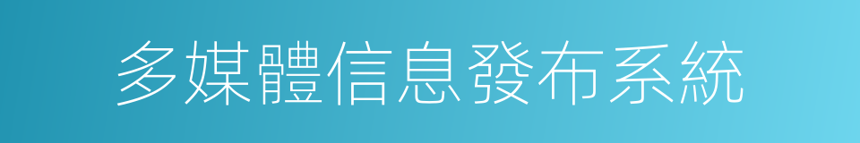 多媒體信息發布系統的同義詞