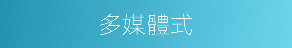 多媒體式的同義詞