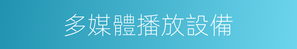 多媒體播放設備的同義詞