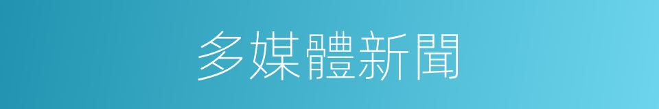 多媒體新聞的同義詞