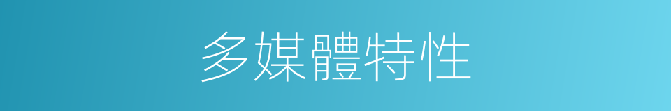 多媒體特性的同義詞