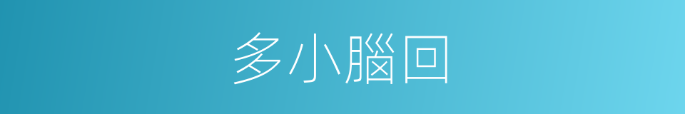 多小腦回的同義詞