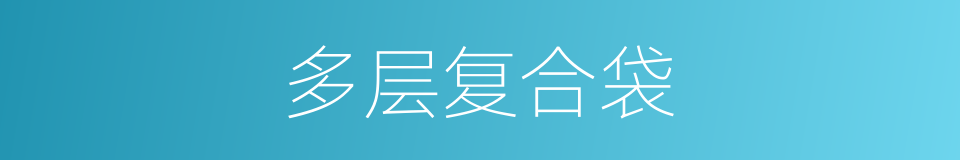 多层复合袋的同义词