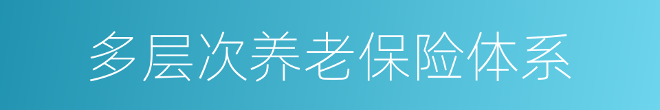 多层次养老保险体系的同义词