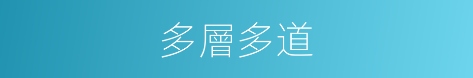 多層多道的同義詞