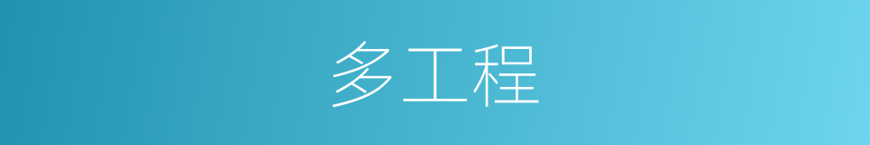 多工程的同义词