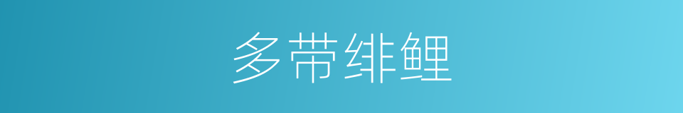 多带绯鲤的同义词